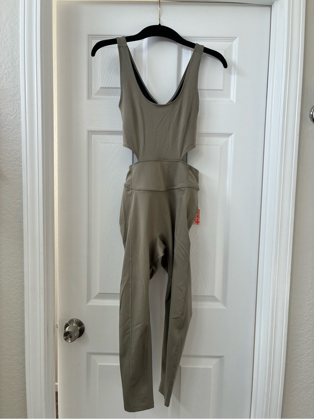 Free People Olive Green Cutout One-Piece Jumpsuit